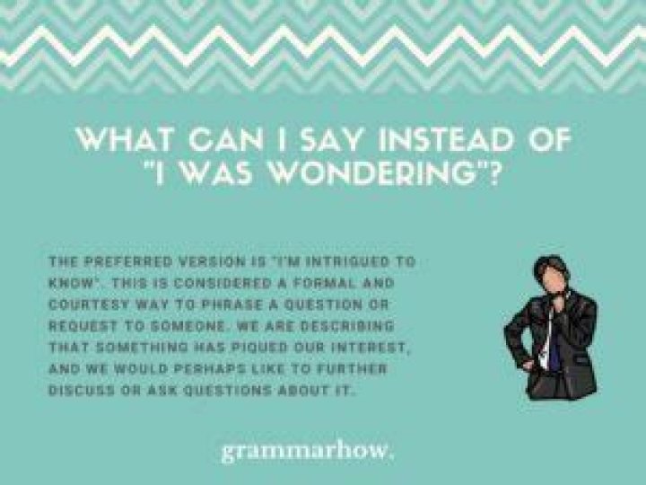 What can I say instead of I was wondering?